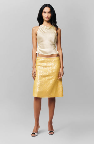 Danielle Guizio Regine Cowl Neck Top