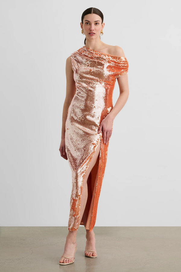 Toccin Audrey Asymmetrical Midi Dress | Spitz