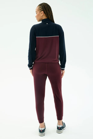 Splits 59 Airweight Jogger 7/8 with Piping | Dark Cherry