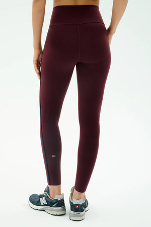 Splits 59 Amber Airweight High Waist 7/8 | Dark Cherry/Indigo