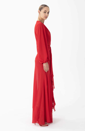 Ronny Kobo Quinne Dress | Crimson