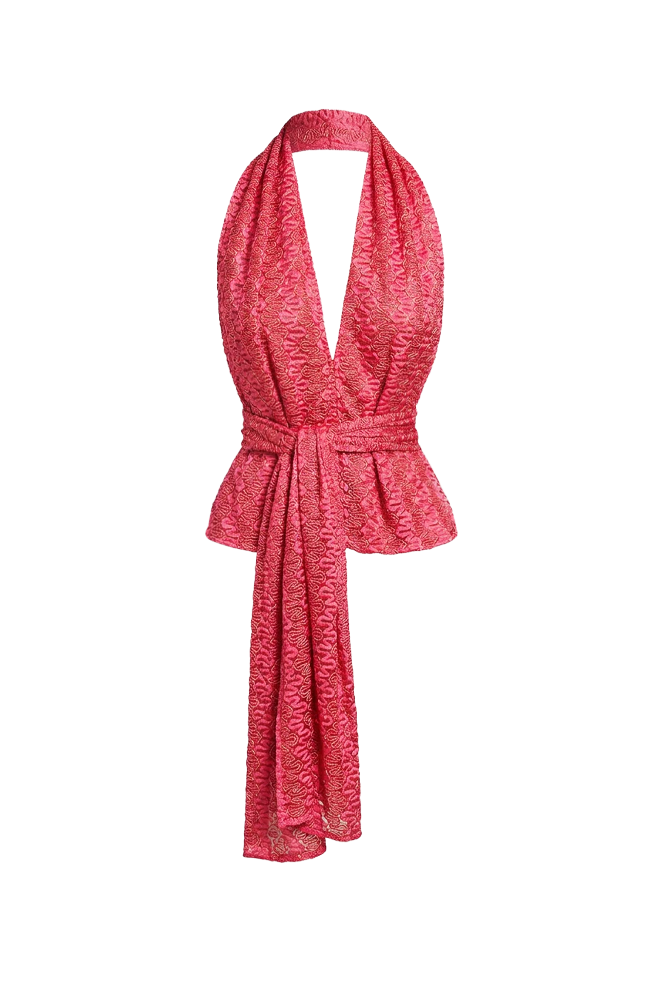 Knit Scarf Top | Pink