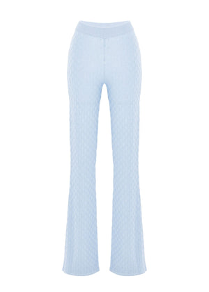 Seroya Agatha Knit Pants | Powder Blue