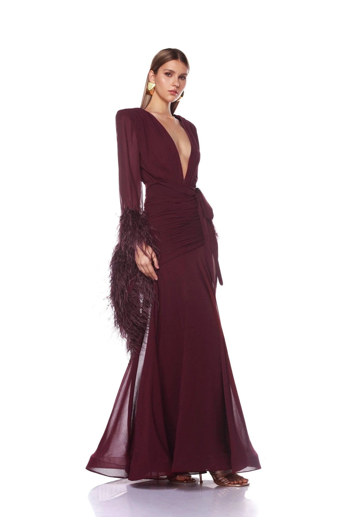Geisha Maxi Dress | Burgundy