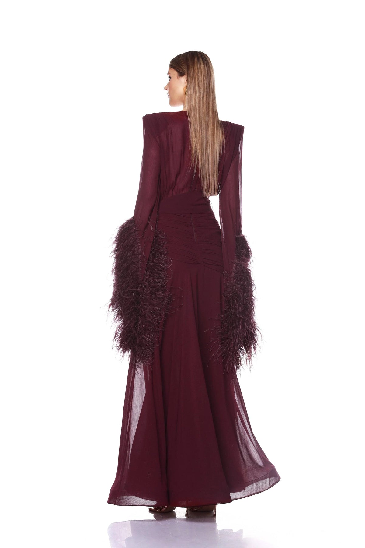 Geisha Maxi Dress | Burgundy