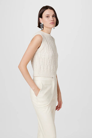 Toccin Dannie Cable Knit Shell Top