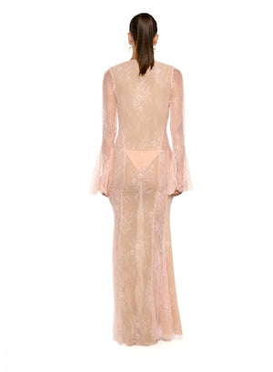 Bananhot Nori Lace Dress | Peach