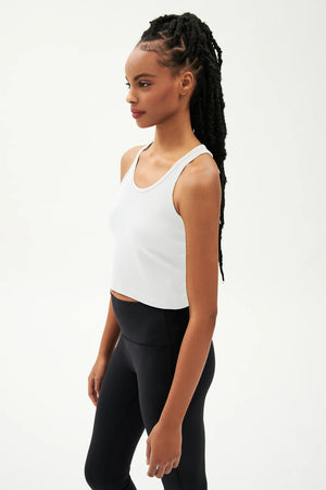 Splits 59 Ashby Rib Crop | White