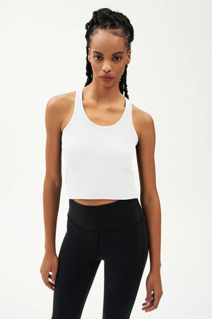 Splits 59 Ashby Rib Crop | White