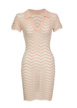 Bananhot Coco Knitted Mini Dress | Peach