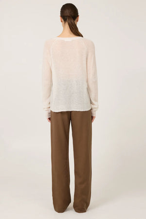 One Grey Day Addison Vneck Cashmere Pullover | Ivory