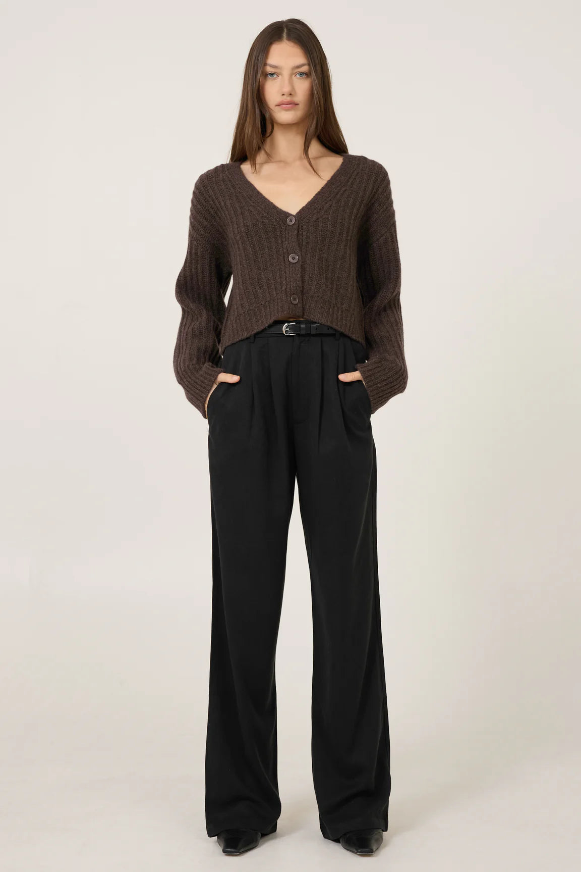 Polly Cashmere Cardigan | Coffee