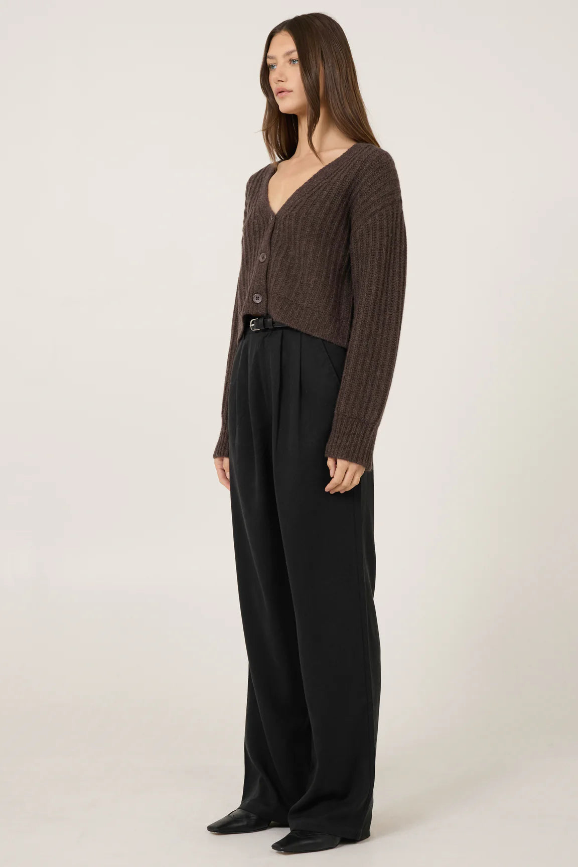 Polly Cashmere Cardigan | Coffee