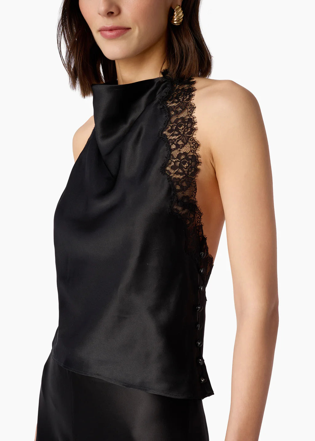 Lucille Silk Top | Black