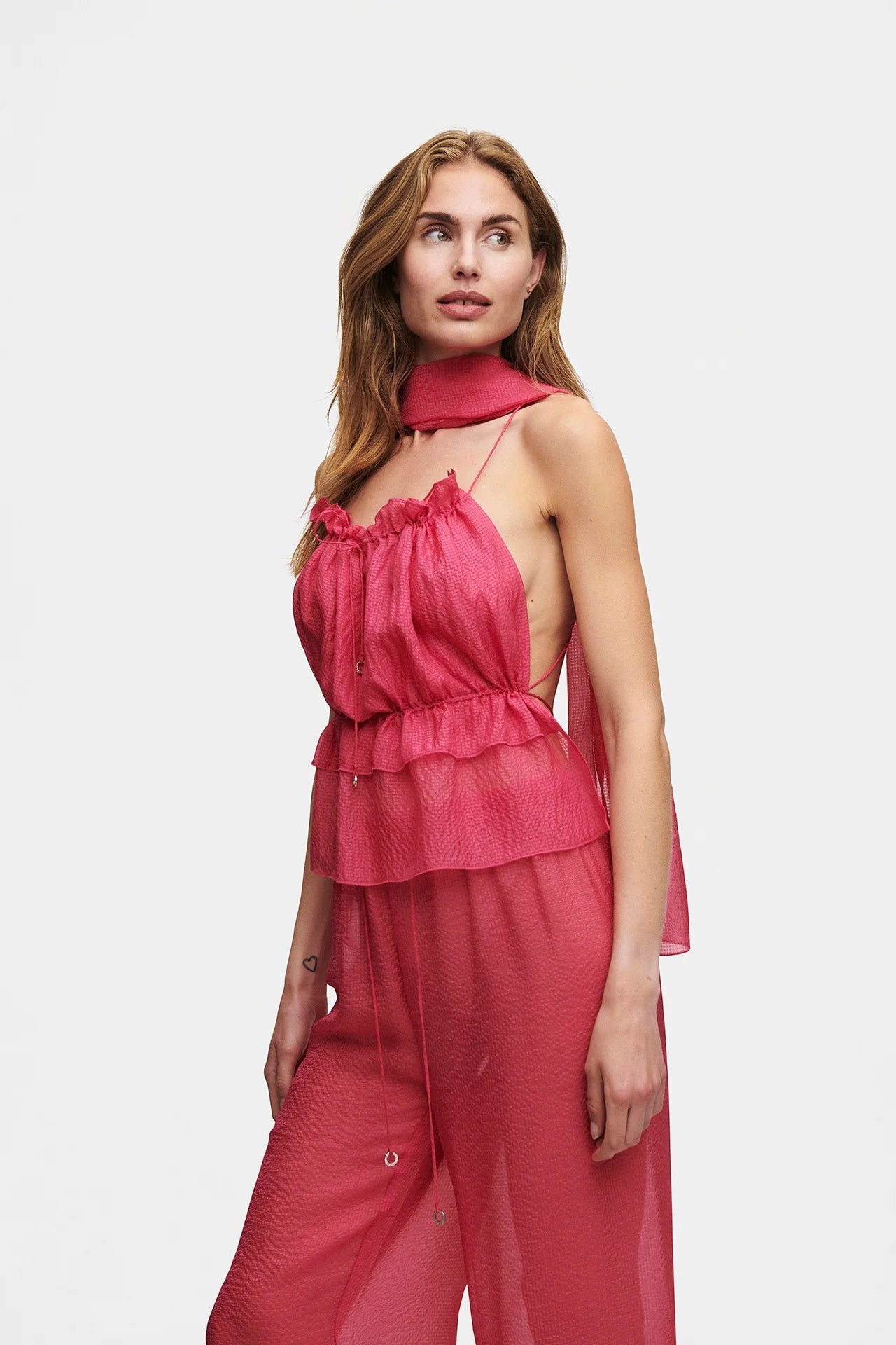 Silk String Top | Pink