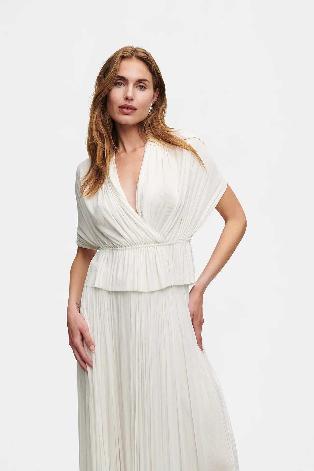 Silk Tulle Top | White