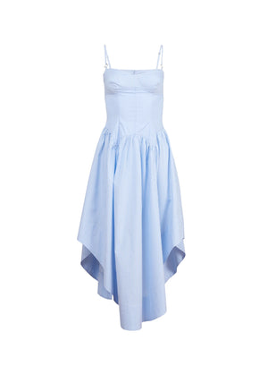 Fleur Du Mal Poplin Cupped Midi Dress