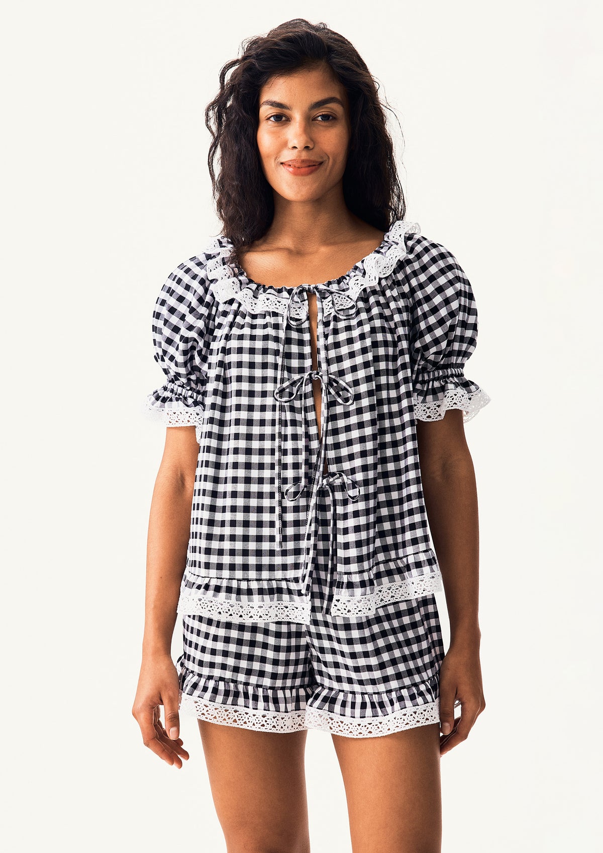 Romantica Gingham Set | Black