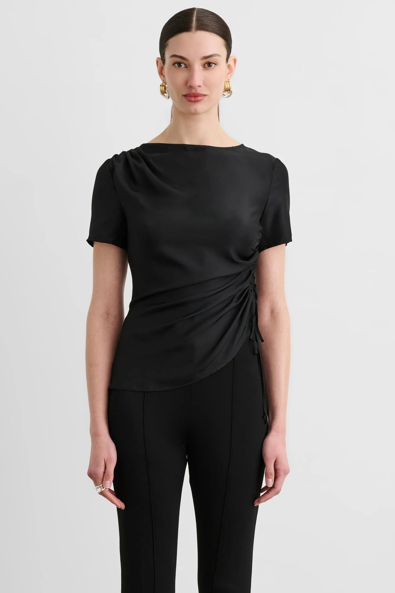 Toccin The Uma Short Sleeve Top with Drawstring