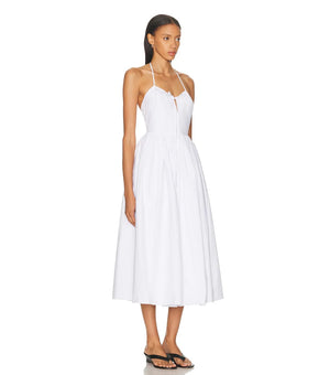Sans Faff Como Midi Dress | White
