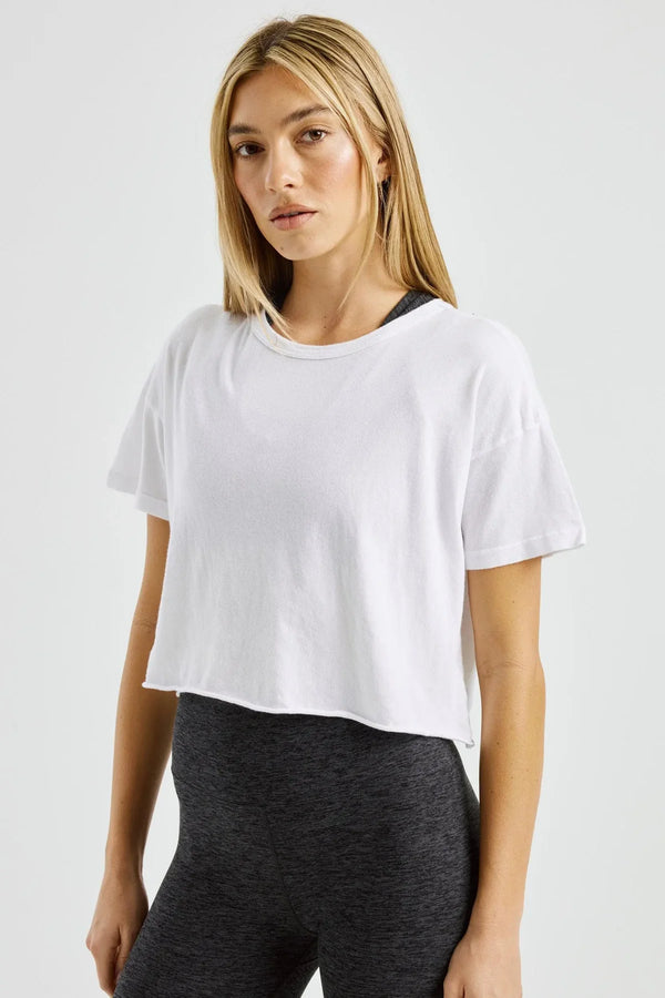 Year of Ours Cropped Tee | White