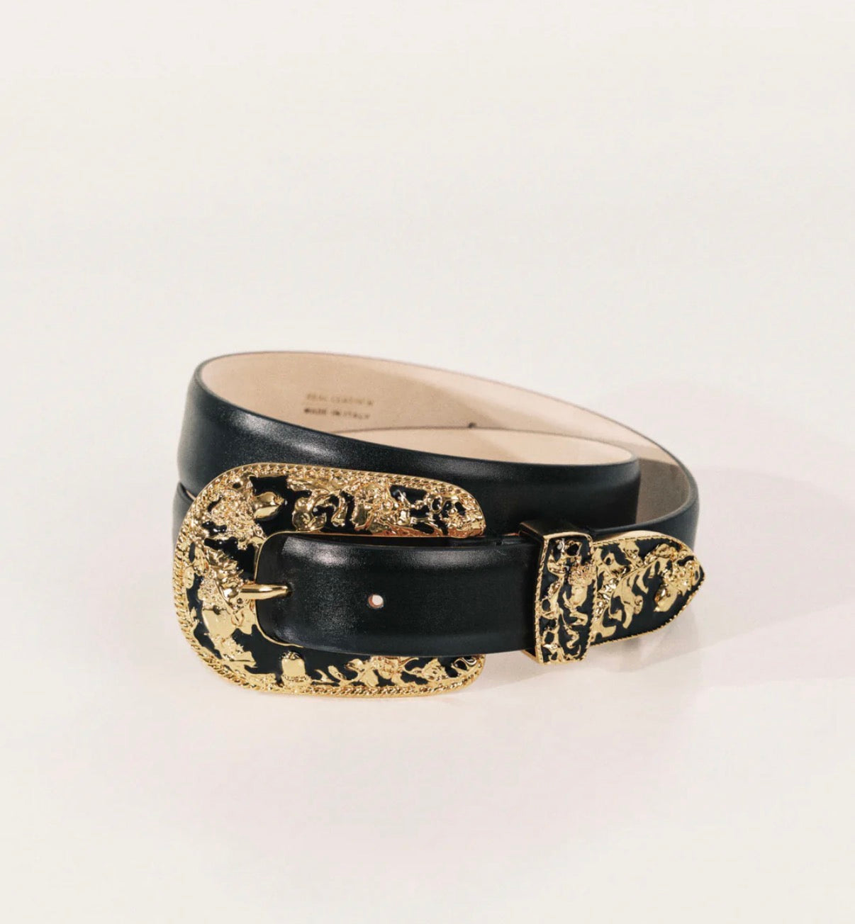 Vendome Belt | Black & Gold