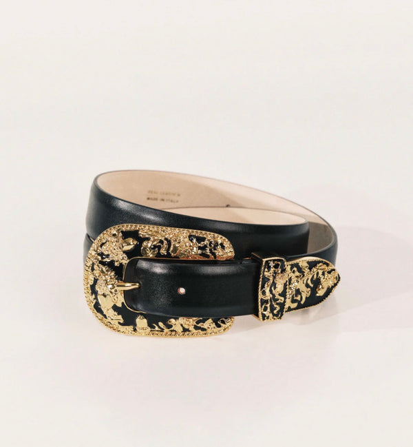 Déhanche Vendome Belt | Black & Gold