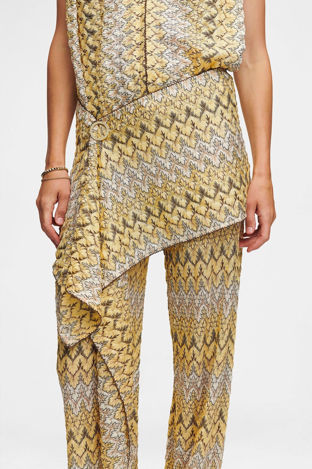 Knit Scarf Top | Yellow