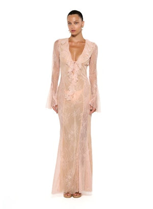 Bananhot Nori Lace Dress | Peach