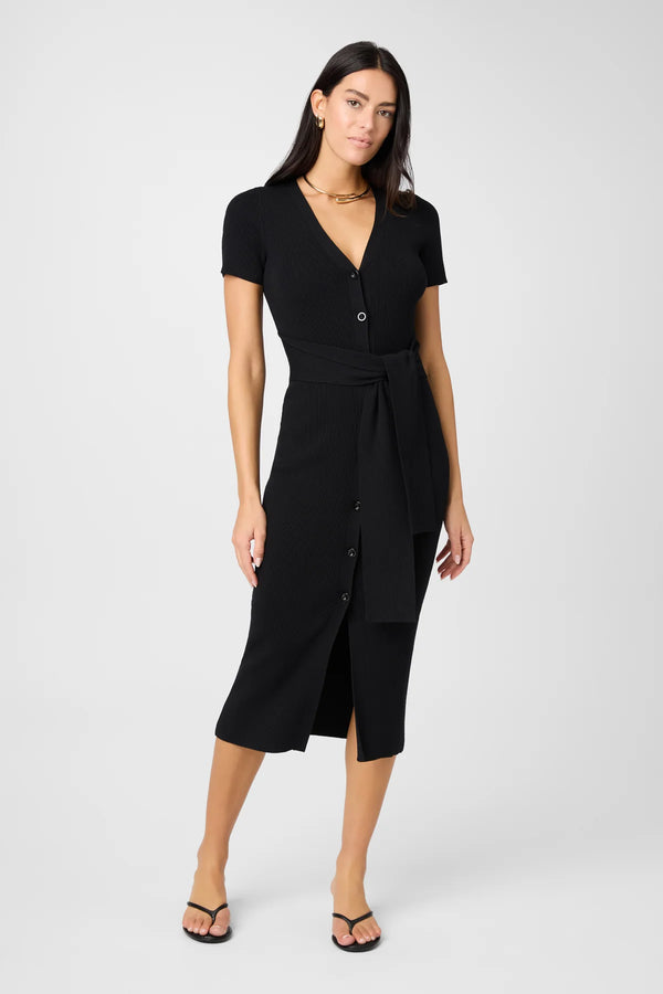 Toccin Agnes Tie Front Dress | Black