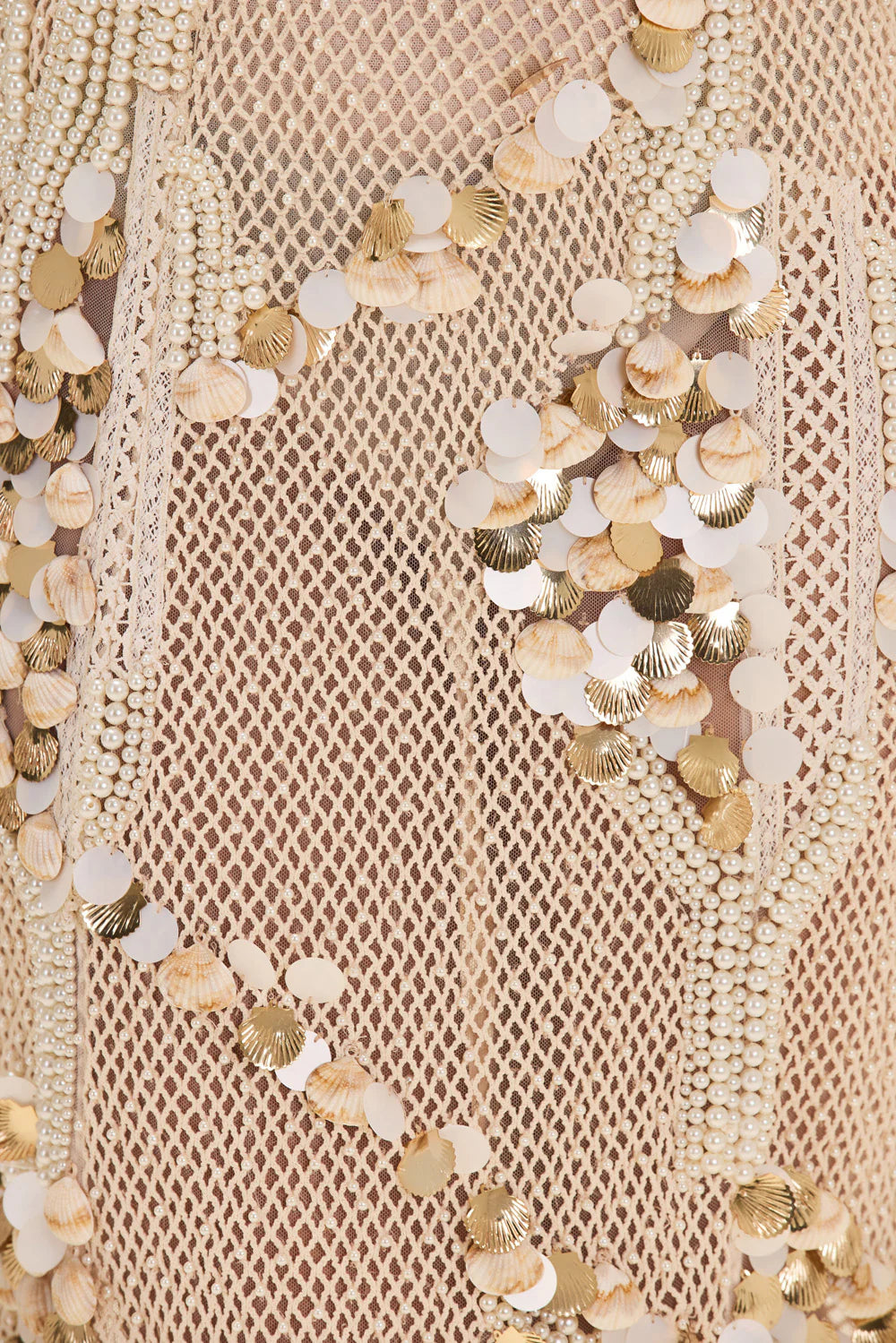 Seashell Embroidery Gown