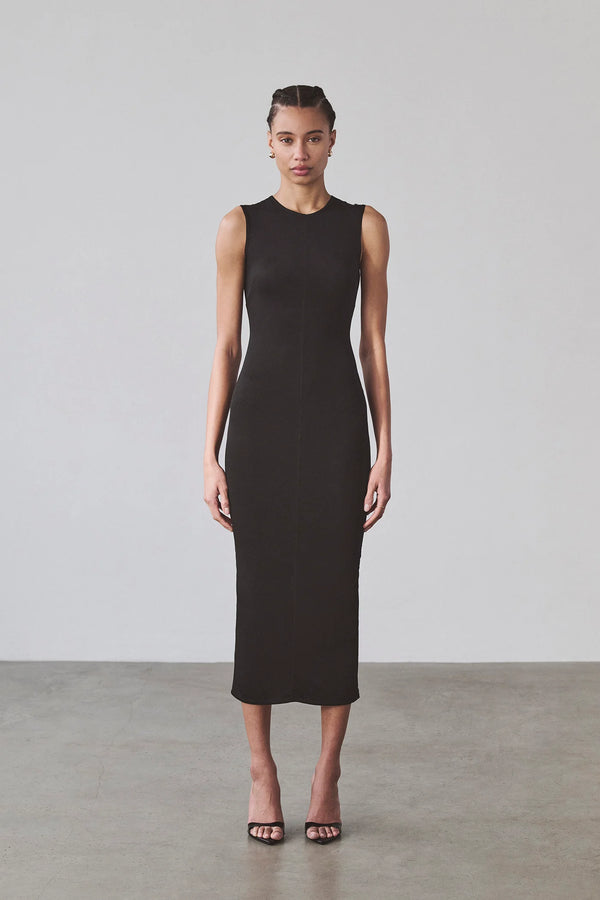 Artemis Diciero Jessica Midi Dress | Black Sheer