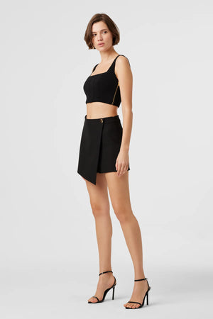 Toccin Stella Wrap Skort | Black