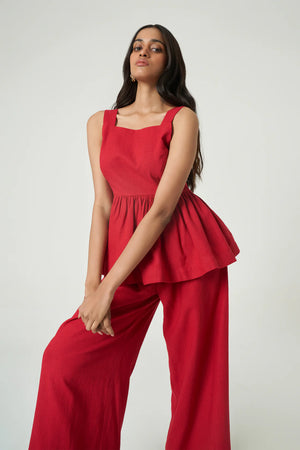 Summer Away Kos Pants | Cherry