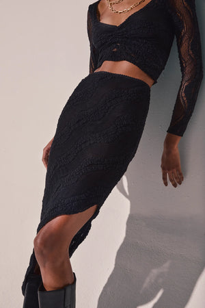 Charo Ruiz Cascade Skirt | Black