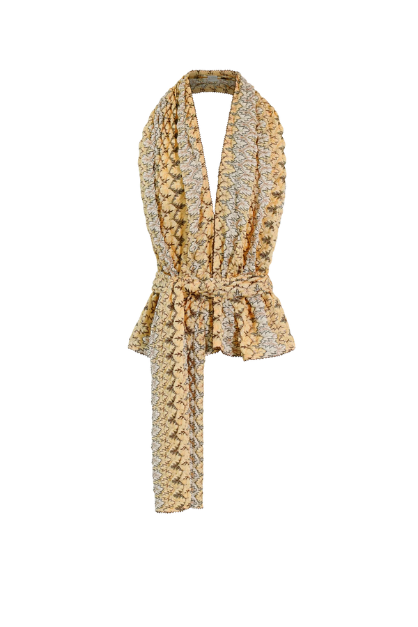 Hanne Bloch Knit Scarf Top | Yellow