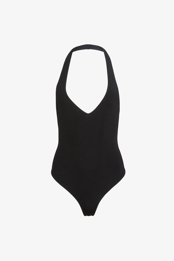 Toccin The Kayleigh Halter Bodysuit | Black