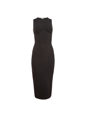 Fleur Du Mal Hourglass Rib Midi Dress | Black