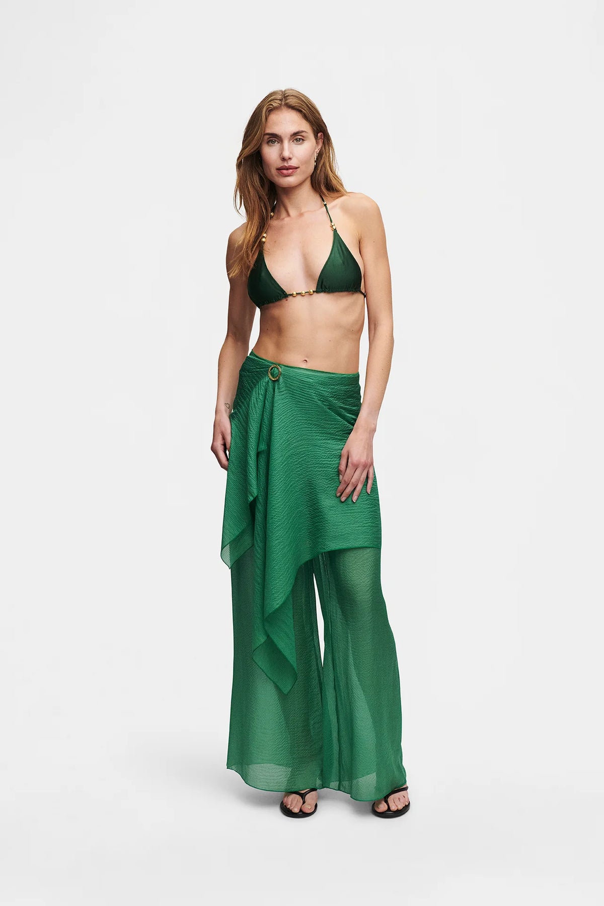 Silk Trouser | Green