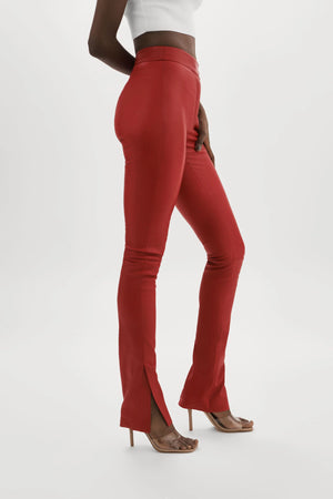 LaMarque Dawn Stretch Leather Pant | Ruby Red
