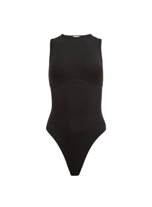 Fleur Du Mal Hourglass Rib Bodysuit | Black