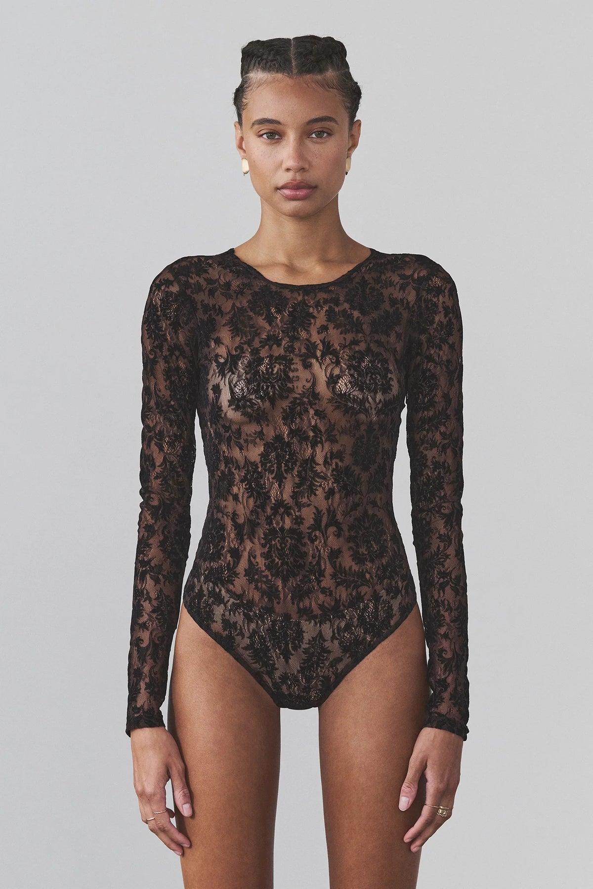 Dasha Bodysuit | Black Japanese Lace