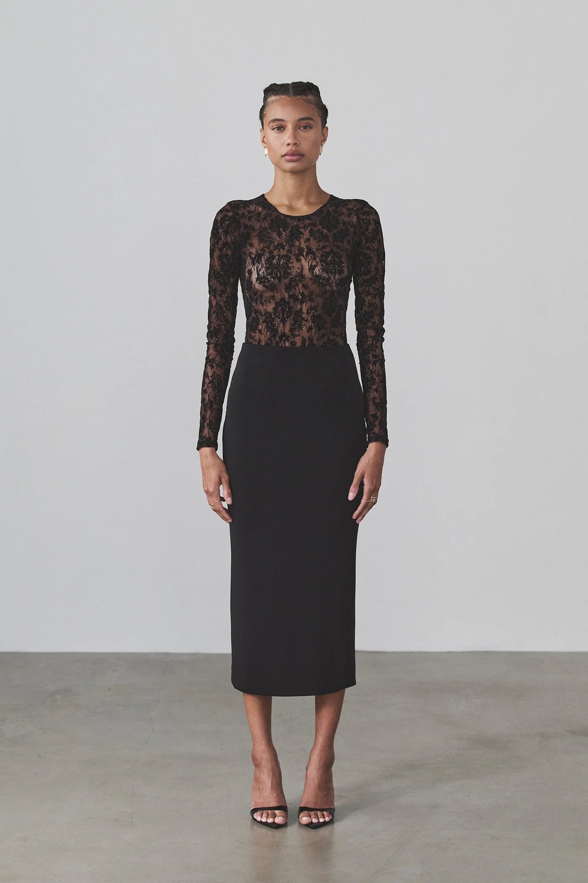 Dasha Bodysuit | Black Japanese Lace
