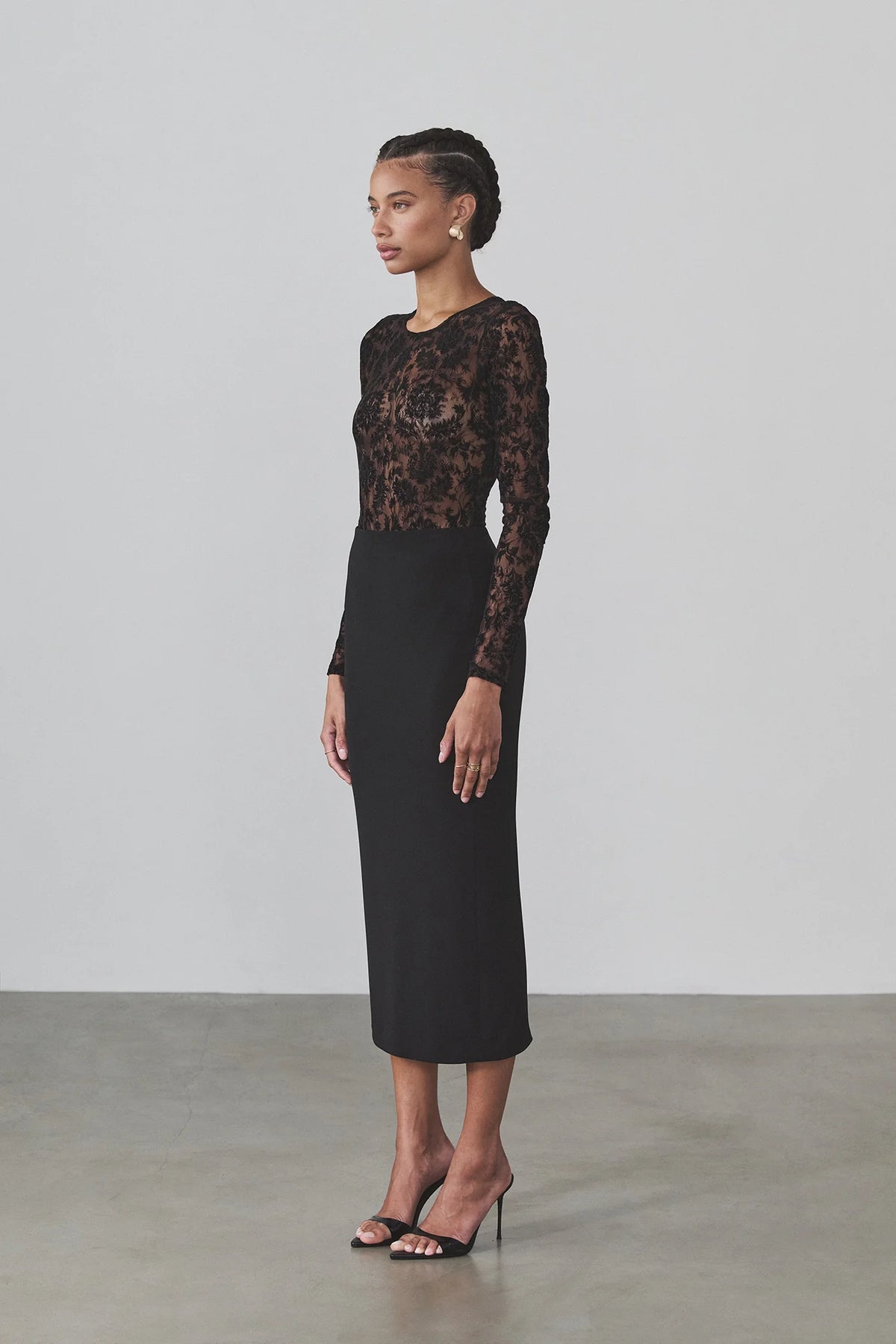 Dasha Bodysuit | Black Japanese Lace