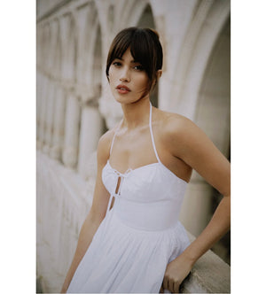 Sans Faff Como Midi Dress | White