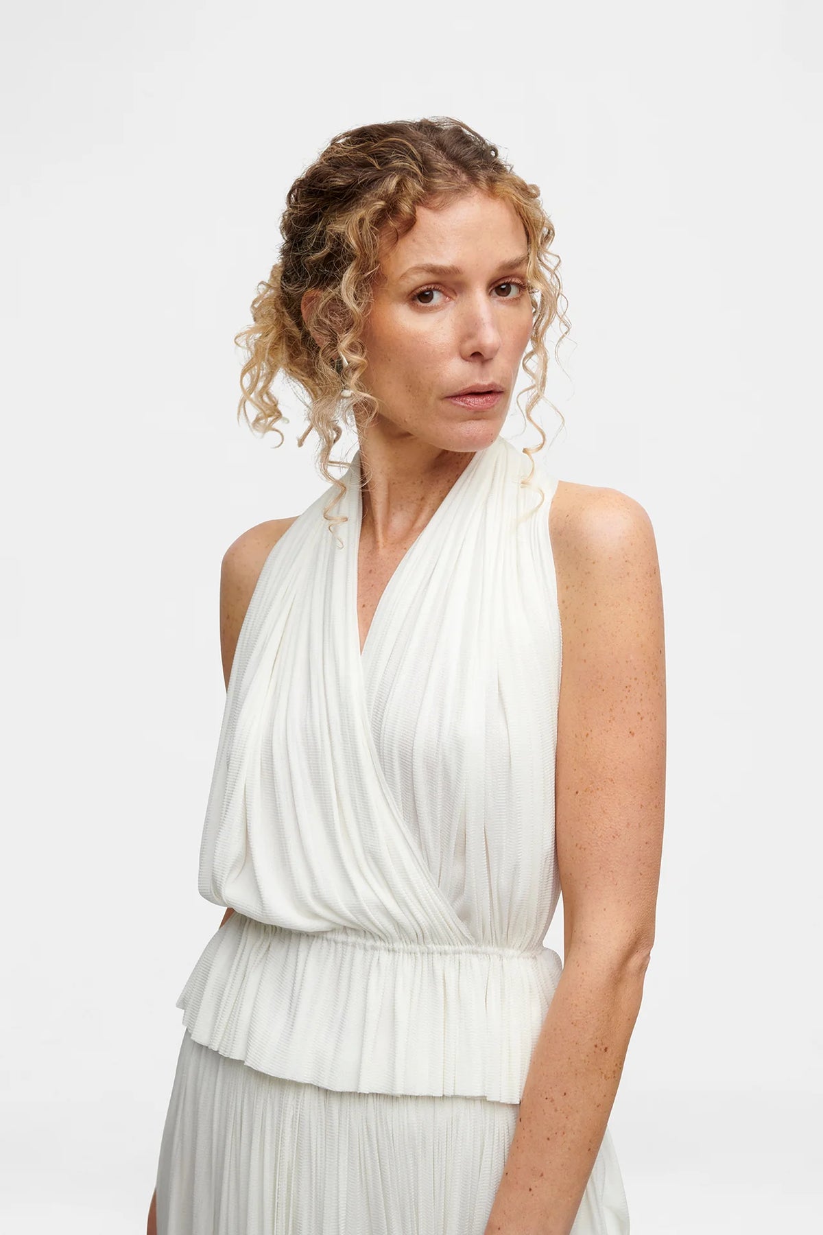Silk Tulle Top | White