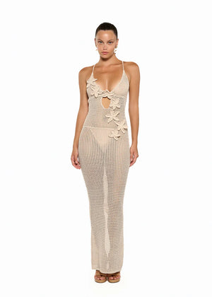 Bananhot Hilsa Knitted Dress | Sand