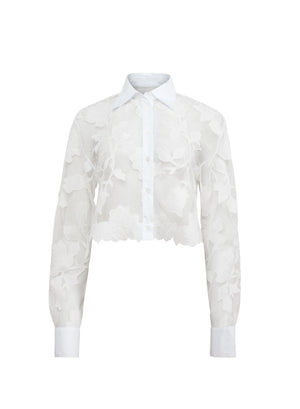 Fleur Du Mal Collette Cropped Shirt