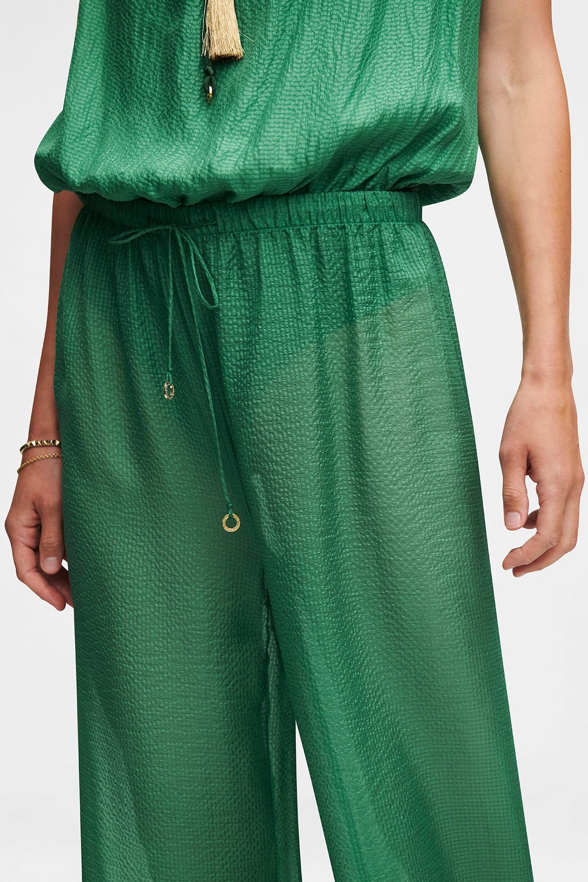 Silk Trouser | Green