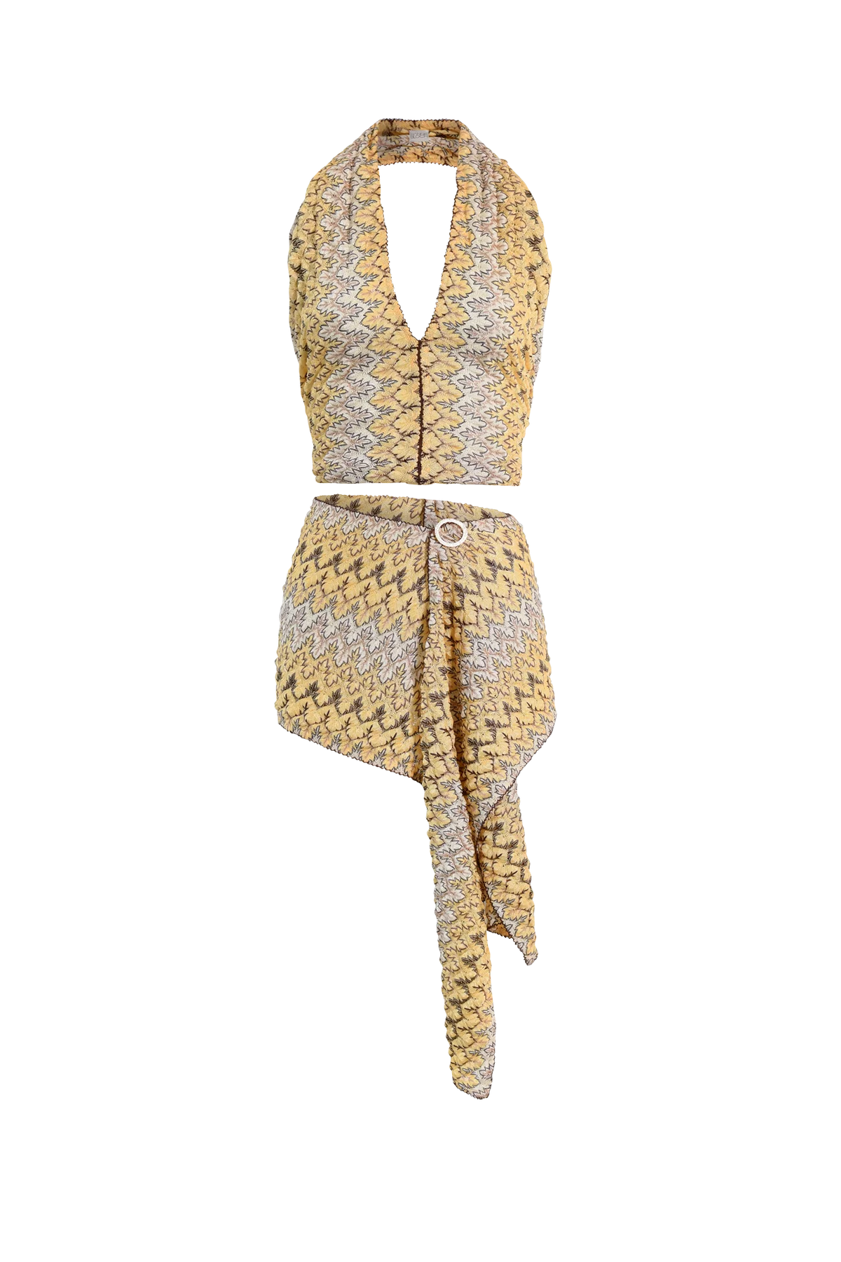 Knit Scarf Top | Yellow